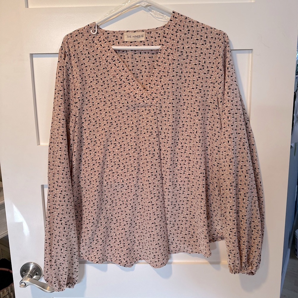 Pink check blouse